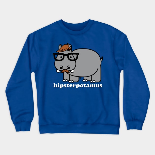 HIPSTERPOTAMUS Crewneck Sweatshirt by toddgoldmanart